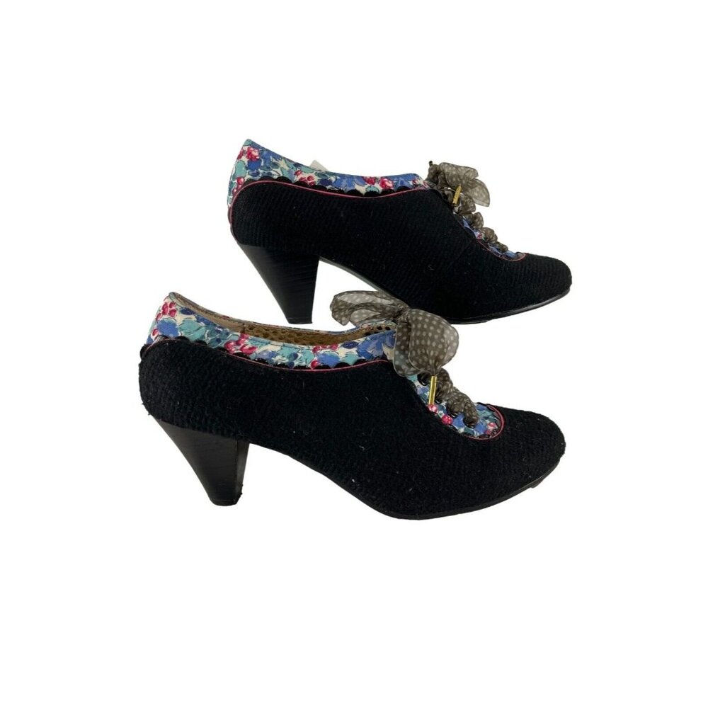 Poet License Girlhoodcore Ribbon Lace Heels Women's Size 7 Coquette Artwear